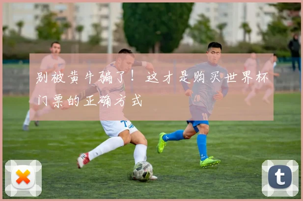 别被黄牛骗了！这才是购买世界杯门票的正确方式
